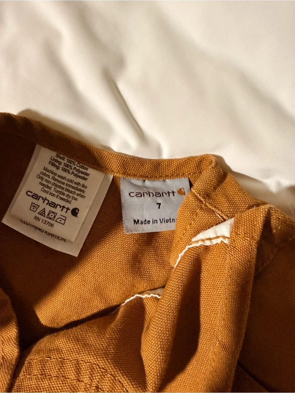 Carhartt Kids' Brown Duck Bib Overalls - Durable Workwear